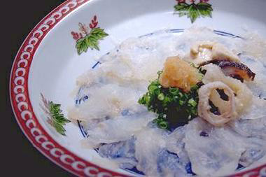 虎魚(オコゼ)の造り